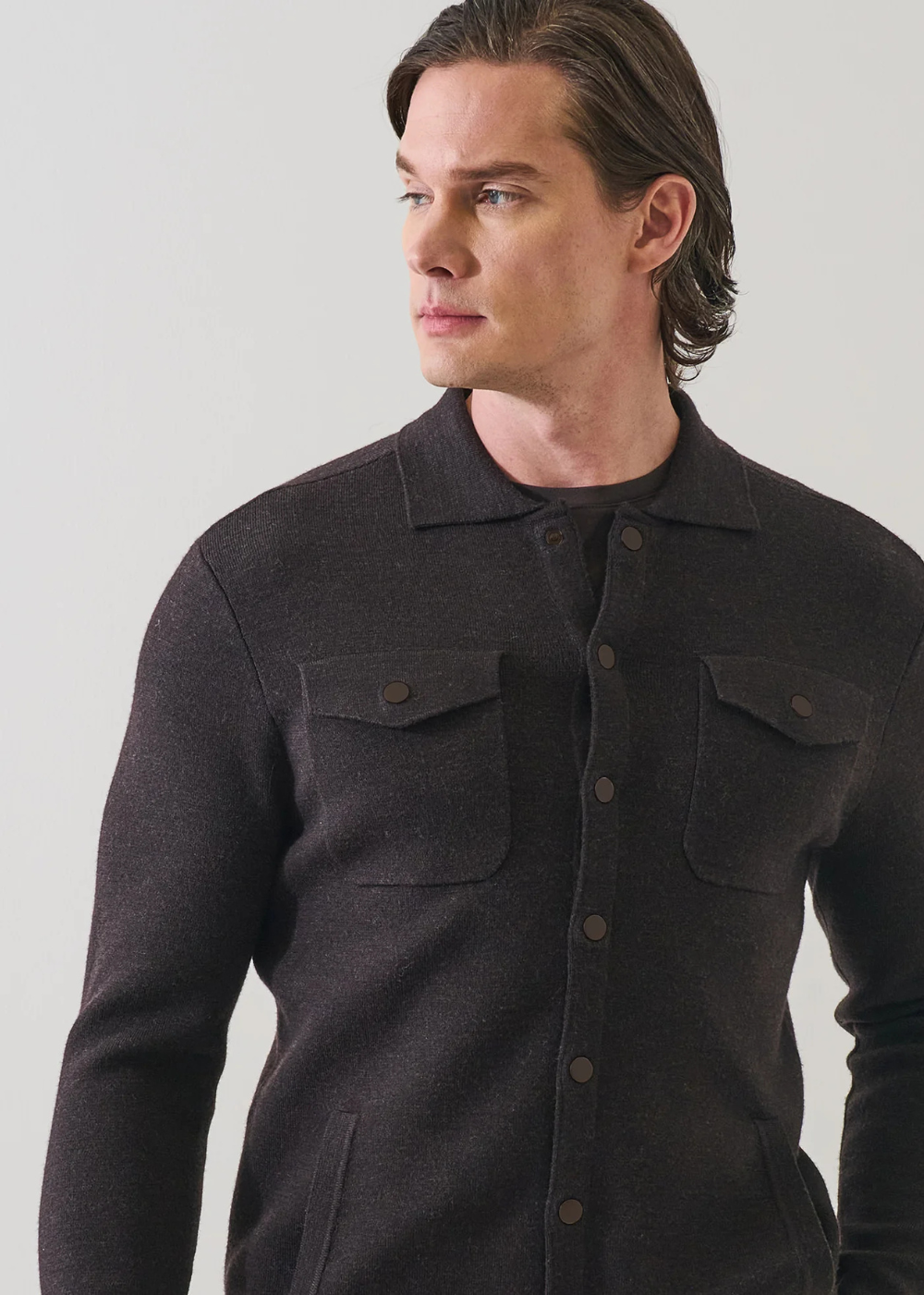 Milano Stitch Snap Front Shirt Jacket